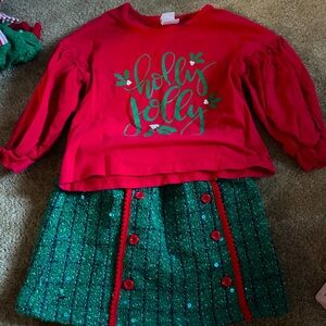 Girls size 6 Christmas outfit